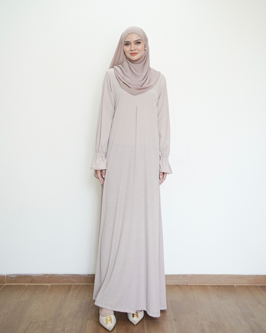 Evolvere - Dhara Basic Rib Knit Dress Muslim