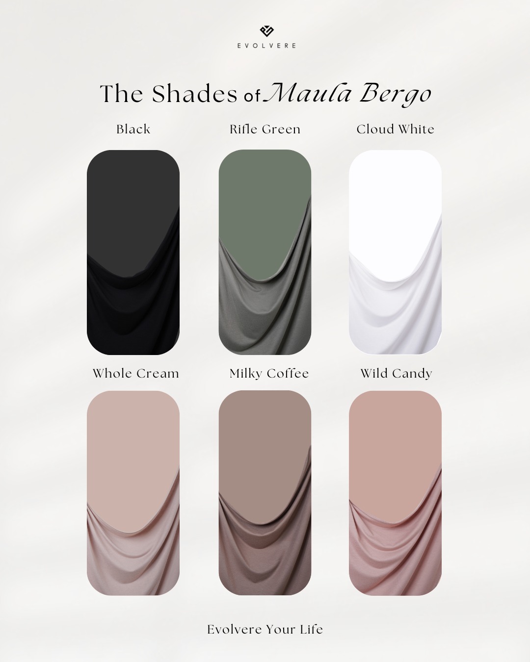 Evolvere - Maula Bergo Hijab Spandex Rayon