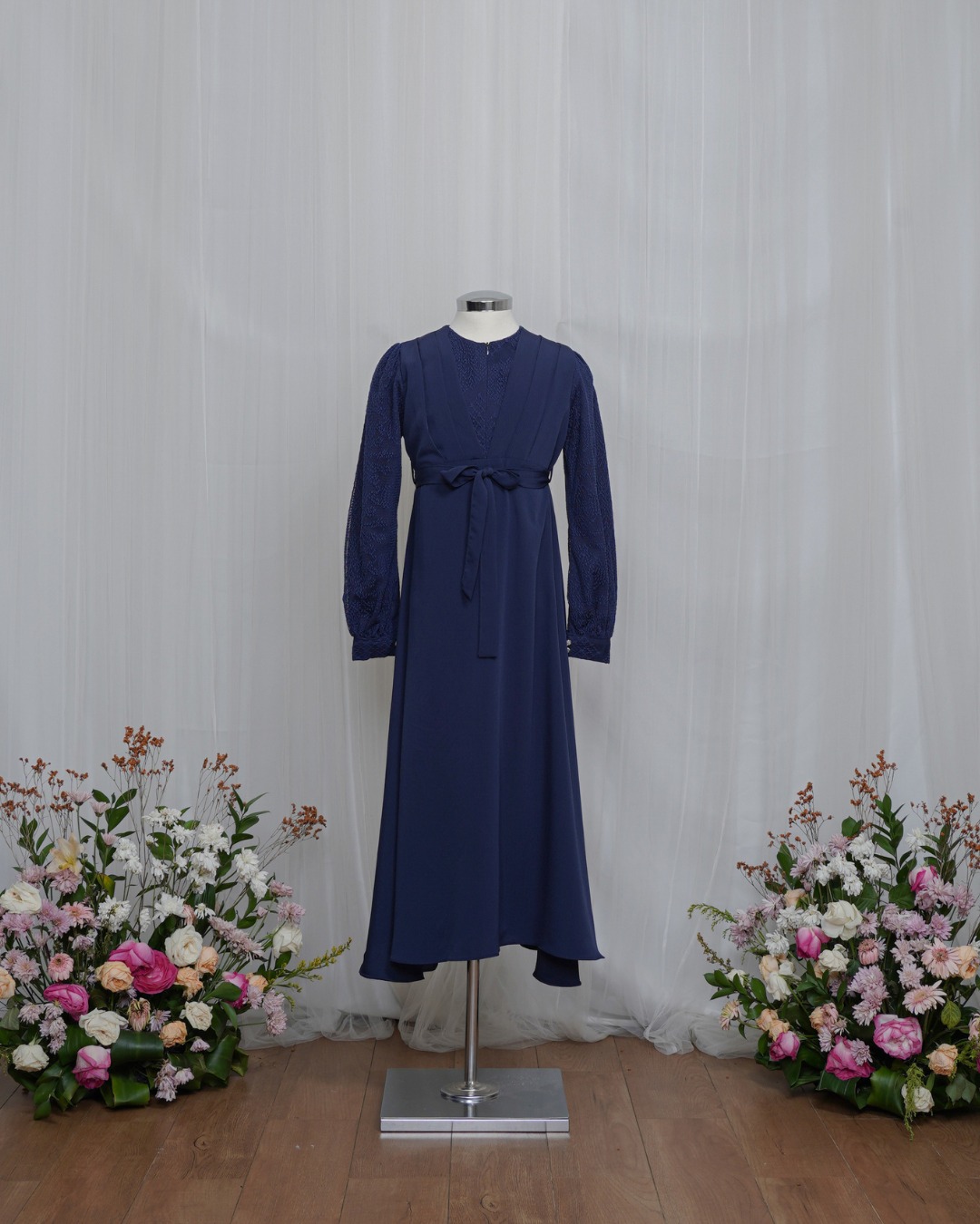  Evolvere - Sarimbit Keluarga Couple ILONA DEEP ROYAL /Dress Kemeja Koko/Dewasa dan Anak