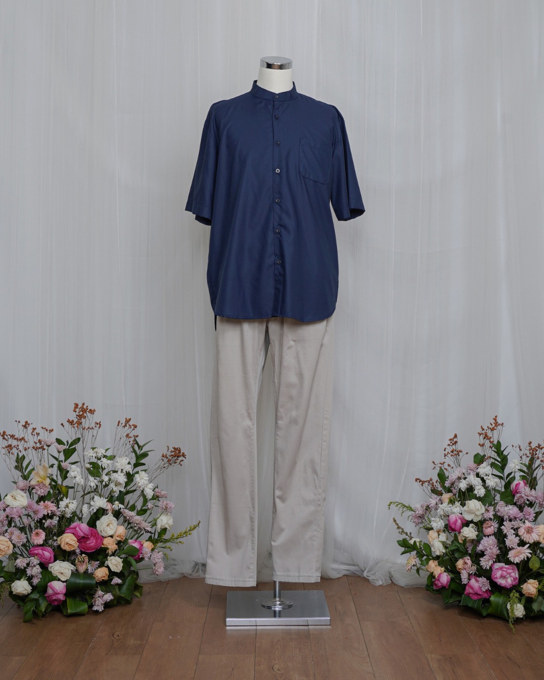  Evolvere - Sarimbit Keluarga Couple ILONA DEEP ROYAL /Dress Kemeja Koko/Dewasa dan Anak