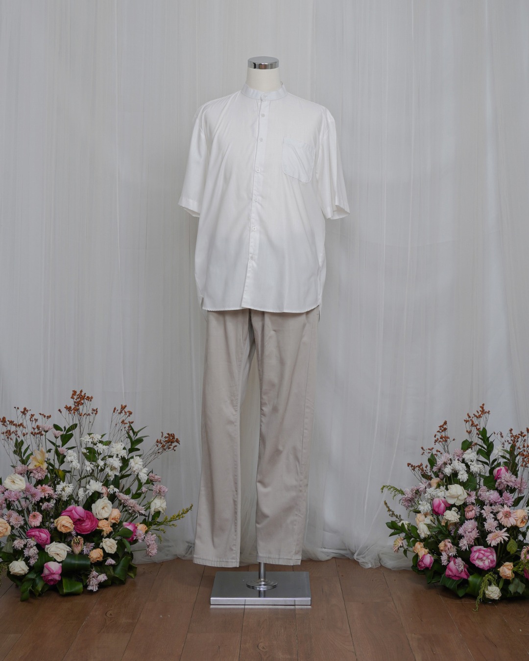 Evolvere - Sarimbit Keluarga Couple ILONA BROKEN WHITE /Dress Kemeja Koko/Dewasa dan Anak