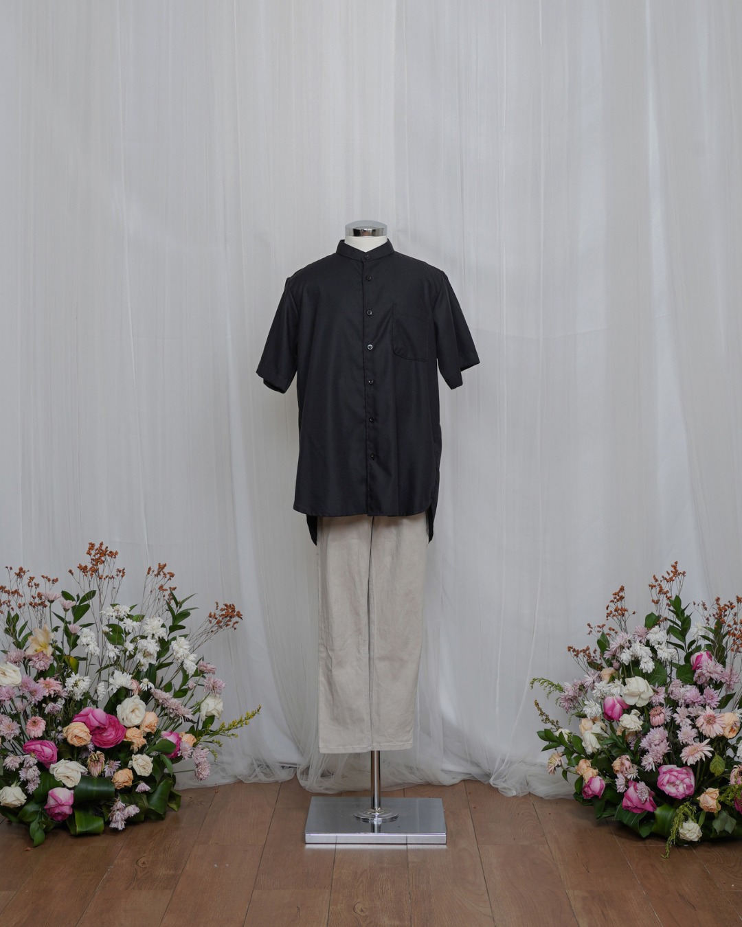 Evolvere - Sarimbit Keluarga Couple ILONA BLACK /Dress Kemeja Koko/Dewasa dan Anak