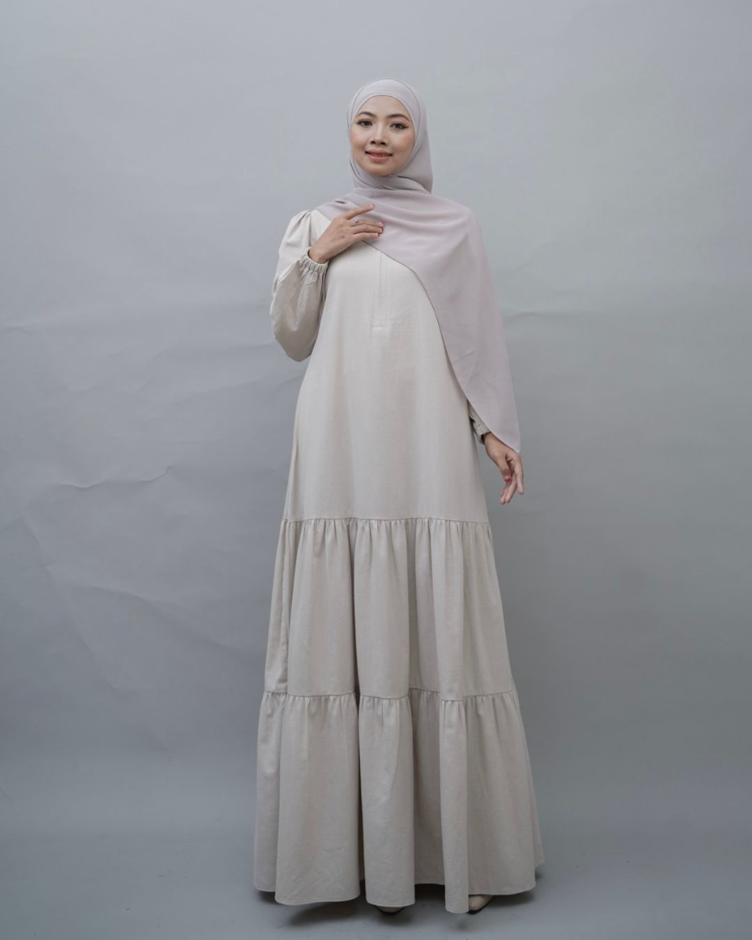 Evolvere - Jannise Dress Simple Gamis Wanita Katun Linen