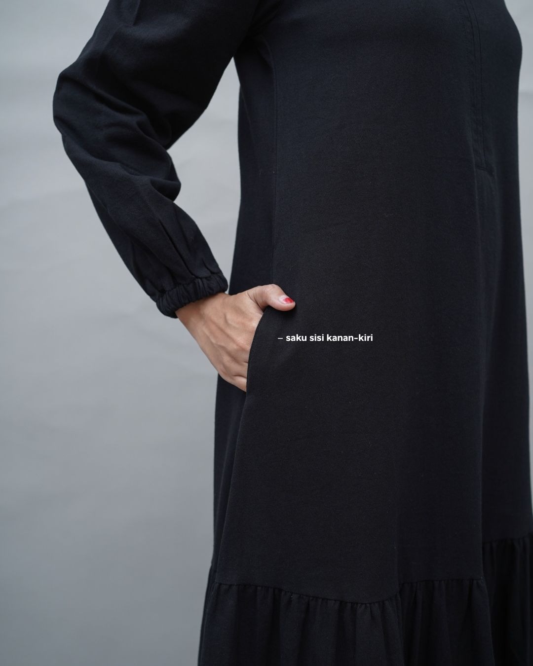 Evolvere - Jannise Dress Simple Gamis Wanita Katun Linen