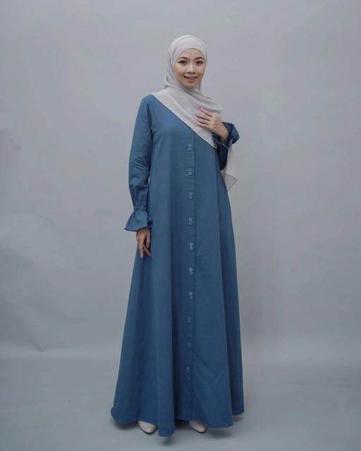 Image of Evolvere - Hawwa Dress Gamis Muslim Wanita Katun Linen 