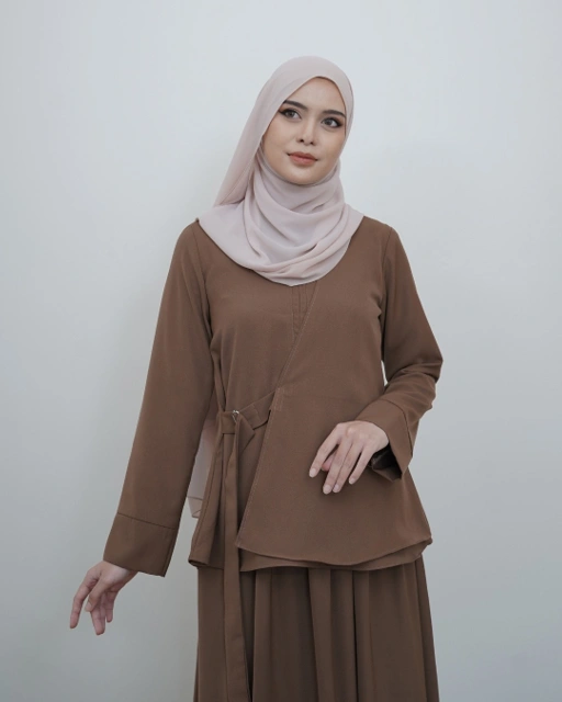 Image of Evolvere-Pamela Top Atasan Muslim Simple dan Elegant ( Atasan Saja )