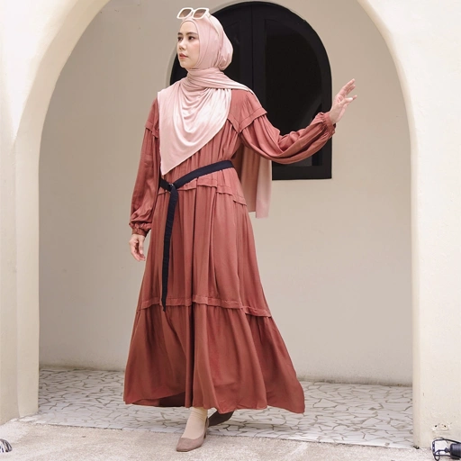 Image of Adiba Dress Brown