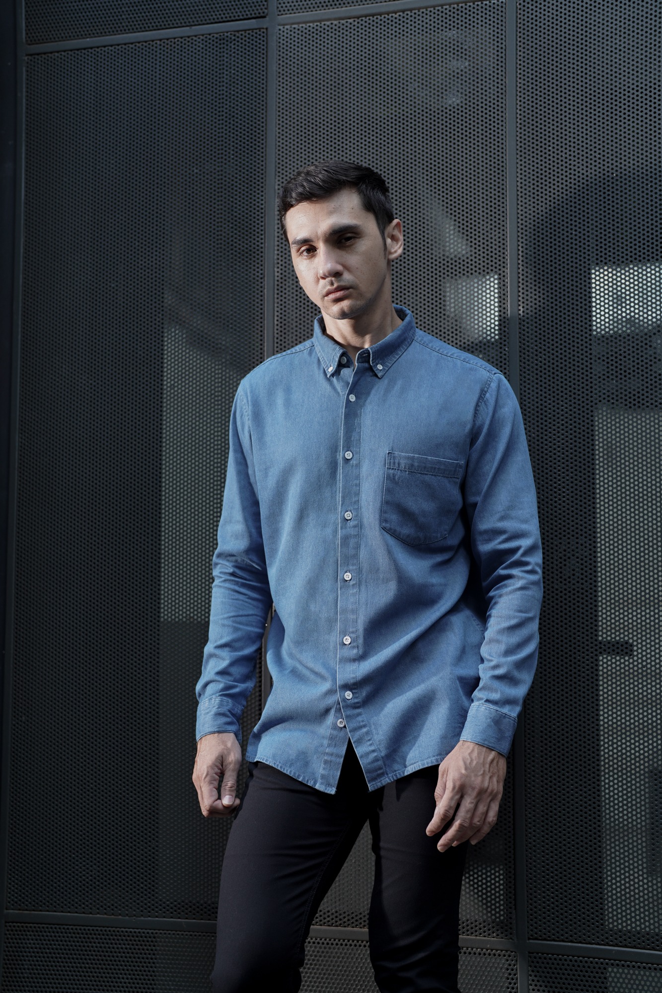 DENIM SHIRT LONG SLEEVE - LIGHT