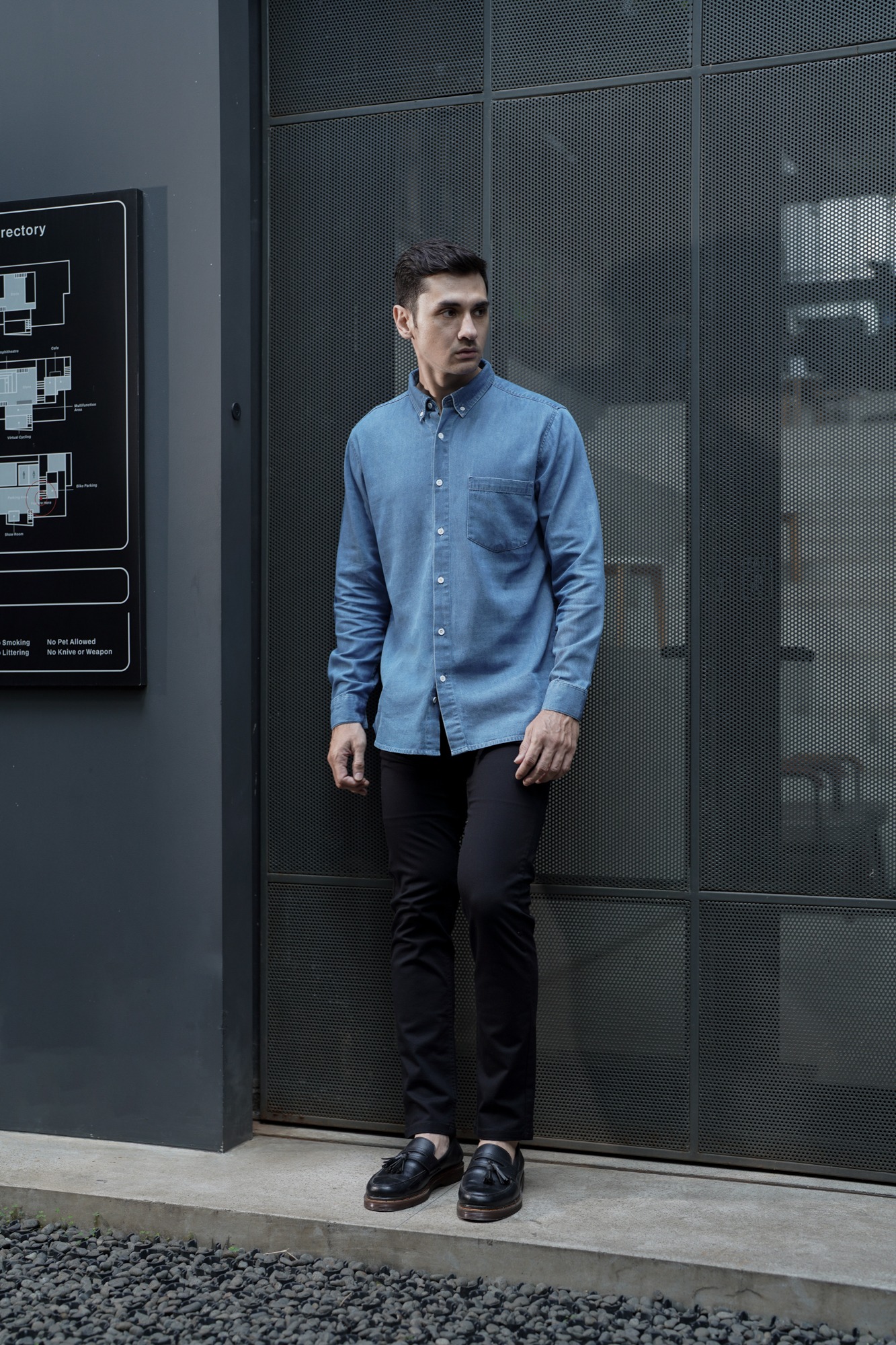 DENIM SHIRT LONG SLEEVE - LIGHT