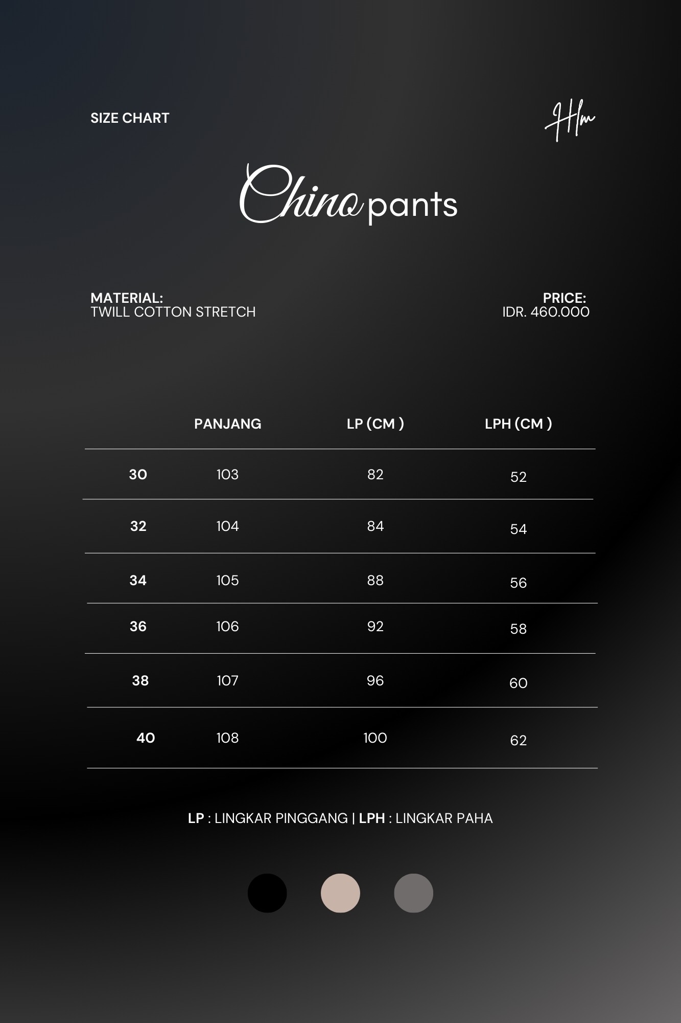 HLM CHINO PANTS - KHAKI