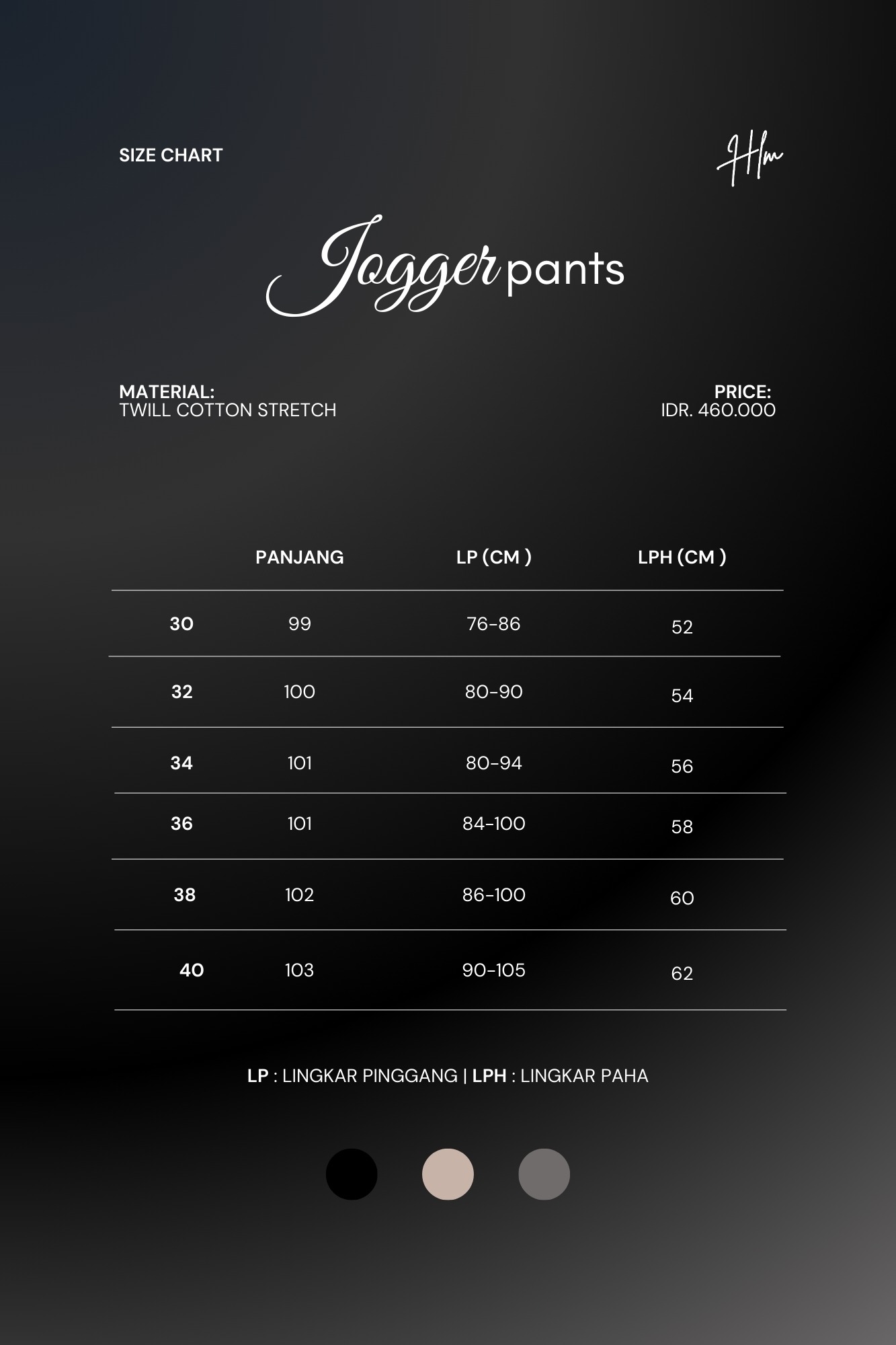 HLM JOGGER PANTS - BLACK