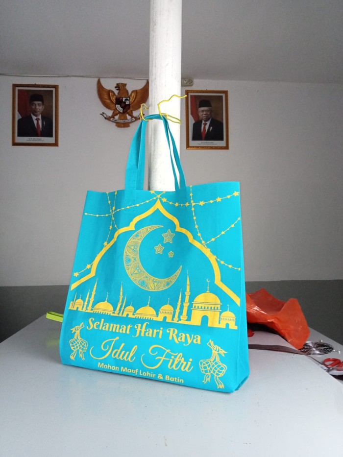 Tas Spunbond Lebaran Idul Fitri Tote Goodie Bag Souvenir L