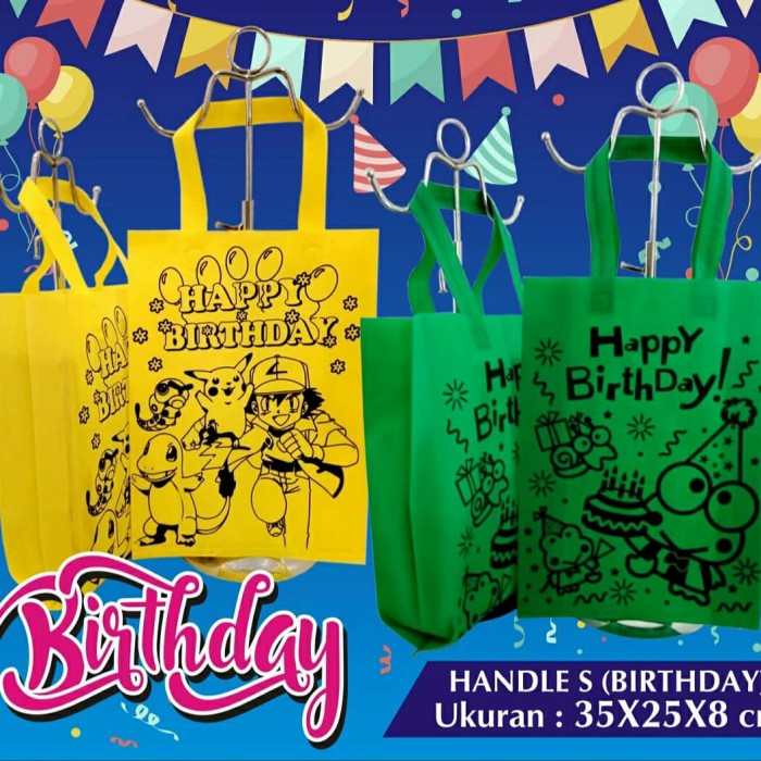 Tas Spunbond Happy Birthday Tas Souvenir Anak