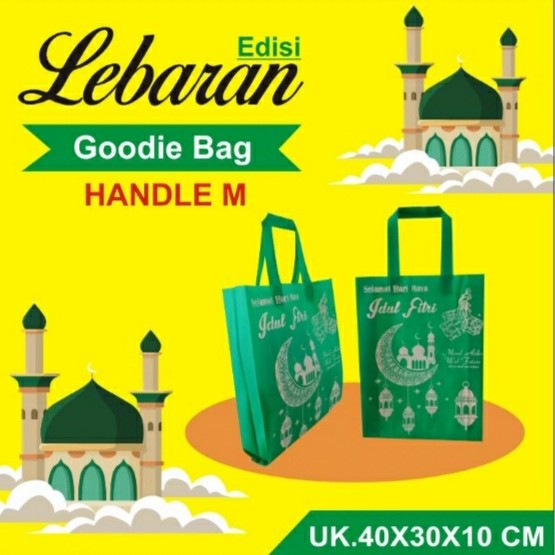Tas Spunbond Lebaran Idul Fitri Tote Goodie Bag Souvenir M