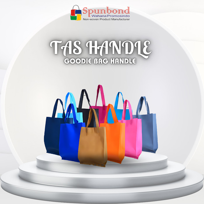 Tas Spunbond Polos Goodie Bag Handle Tali - Tas Eco Friendly [GROSIR]