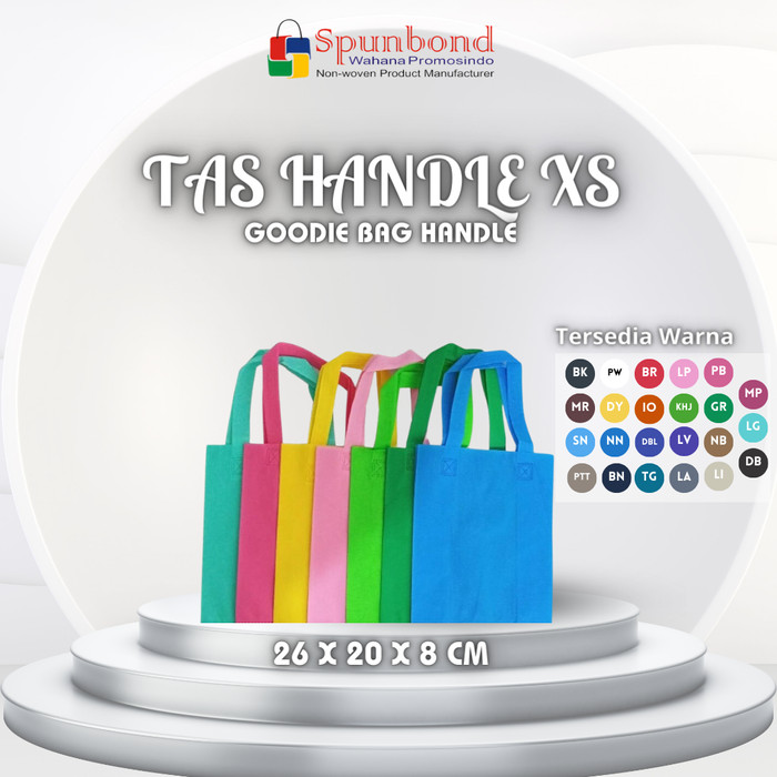 Tas Spunbond Polos Goodie Bag Handle Tali - Tas Eco Friendly [GROSIR]