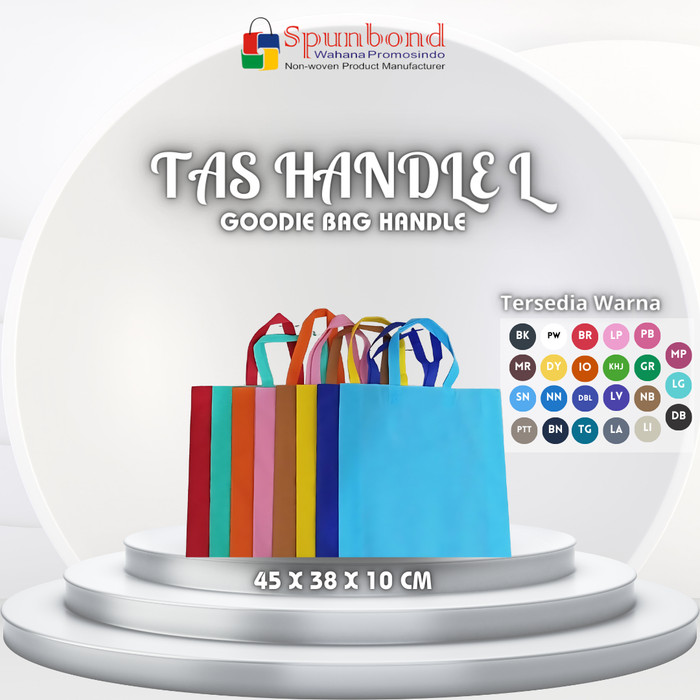 Tas Spunbond Polos Goodie Bag Handle Tali - Tas Eco Friendly [GROSIR]
