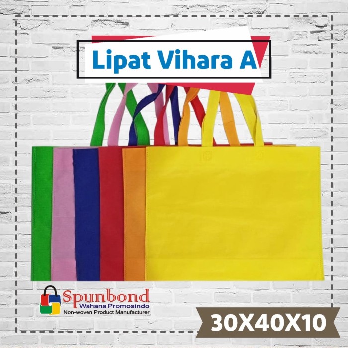 Tas Spunbond Kain Polos Model Lipat Vihara