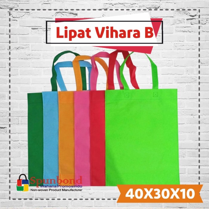 Tas Spunbond Kain Polos Model Lipat Vihara