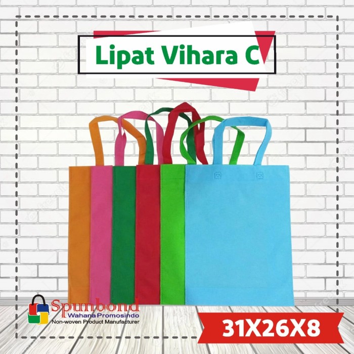 Tas Spunbond Kain Polos Model Lipat Vihara
