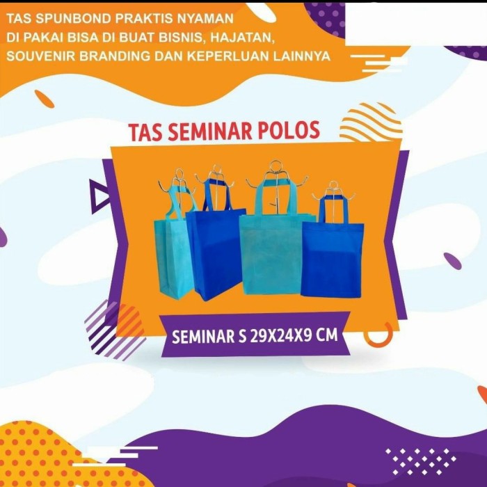Tas Spunbond Polos Model Seminar tote goodie bag