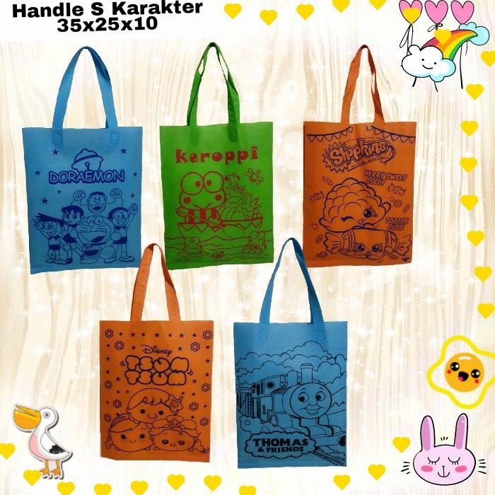 Tas Spunbond Motif Karakter Anak Tas Souvenir Goodiebag S 1