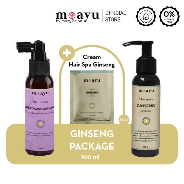 Moayu Ginseng Package - Perawatan Rambut Rontok dan Patah