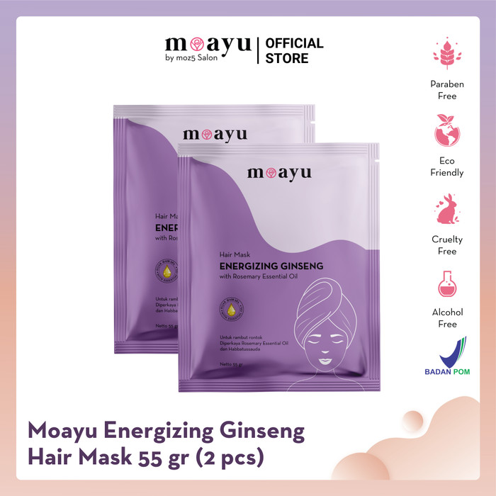 [2 pcs] Moayu Energizing Ginseng Hair Mask 55 g - Masker Rambut