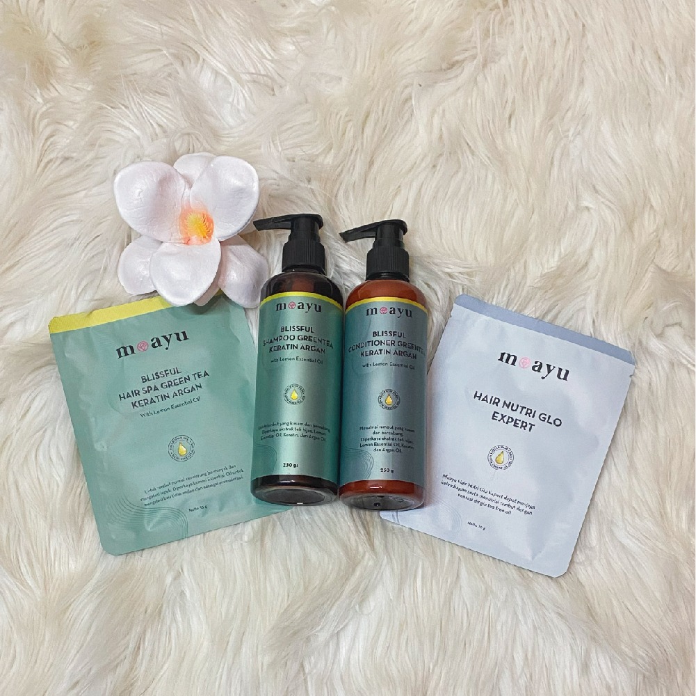Green Tea Keratin Hair Care Set - Non SLS untuk Rambut Berminyak Lepek dan Kusam