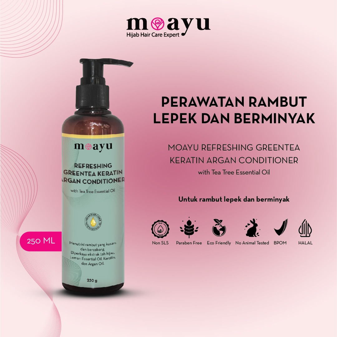 Green Tea Keratin Hair Care Set - Non SLS untuk Rambut Berminyak Lepek dan Kusam