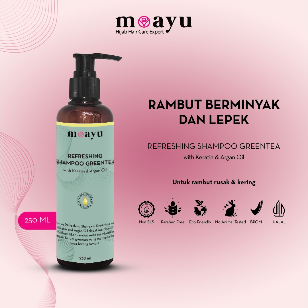 Green Tea Keratin Hair Care Set - Non SLS untuk Rambut Berminyak Lepek dan Kusam