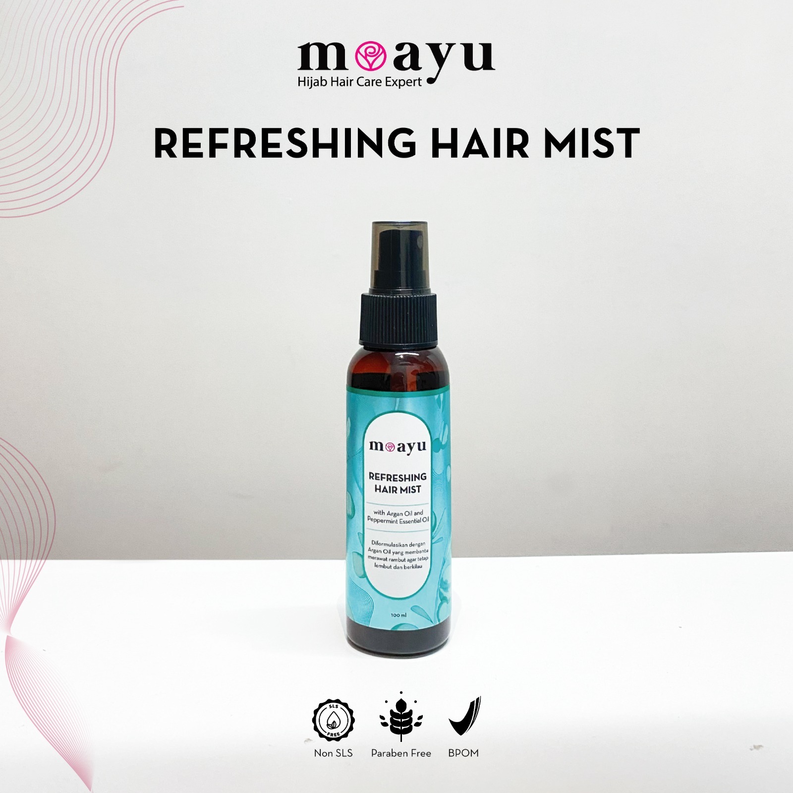 Refreshing Hair Mist 100ml Melembutkan Rambut dan Memudahkan Penataan Rambut by MOAYU