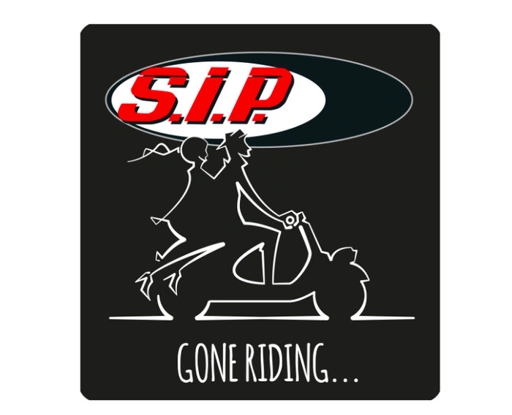 Image of STICKER SIP SCOOTER "GONE RIDING ON MY VESPA MOTIV"MY