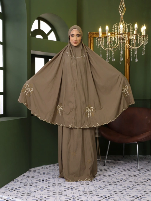 Image of GHANIEA Heritage-Telekung Sulam Vintage GRASS COQUETTE series