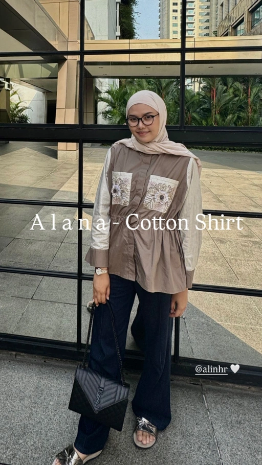 Image of GHANIEA-Heritage Sulam ALANA-Cotton Shirt