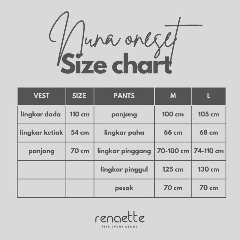 Renaette - NUNA ONESET - Setelan Wanita - Oneset Knit - Vest Kerja - Oneset Premium