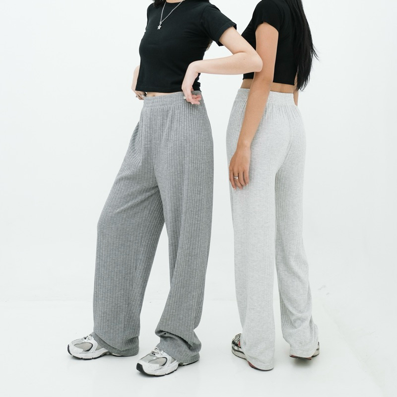 Renaette - NARA CULLOTE - Bawahan Knit Pants - Celana Kulot Knit - Celana Highwaist - Kulot Knit Premium