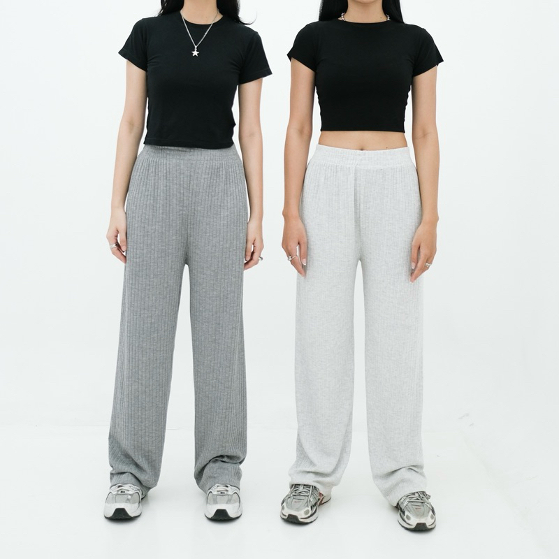 Renaette - NARA CULLOTE - Bawahan Knit Pants - Celana Kulot Knit - Celana Highwaist - Kulot Knit Premium