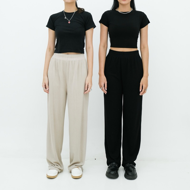 Renaette - NARA CULLOTE - Bawahan Knit Pants - Celana Kulot Knit - Celana Highwaist - Kulot Knit Premium