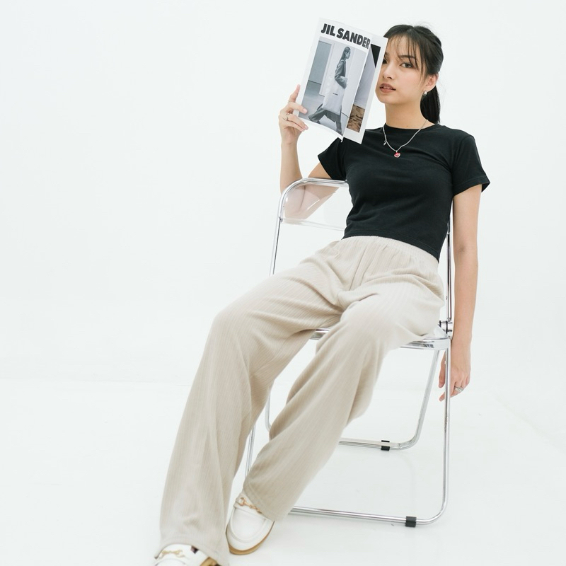 Renaette - NARA CULLOTE - Bawahan Knit Pants - Celana Kulot Knit - Celana Highwaist - Kulot Knit Premium