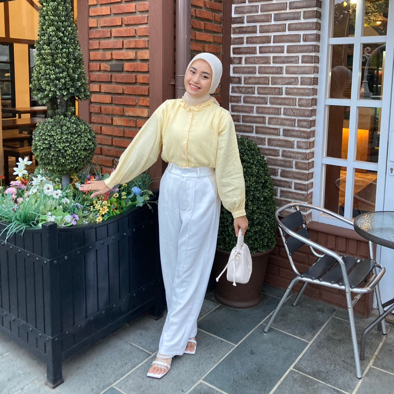renaette - sean blouse | korean blouse | katun muslin wanita | atasan simpel