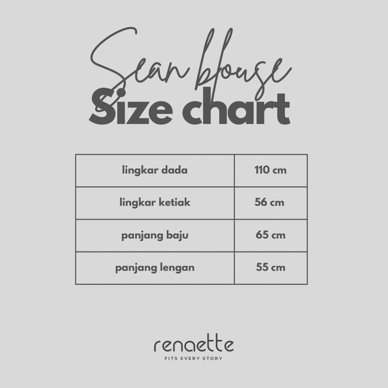 renaette - sean blouse | korean blouse | katun muslin wanita | atasan simpel