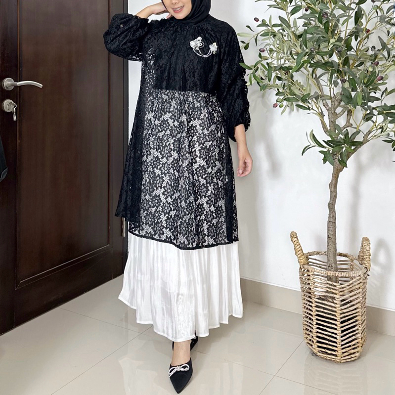 Renaette - SYIFA TUNIK - Atasan Brukat - Tunik Kondangan - Lace Brukat - Kebaya Modern