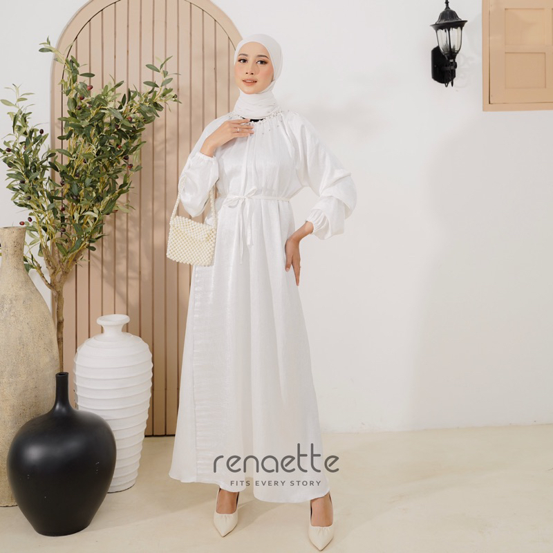 Renaette - HANA DRESS - Dress Kondangan - Gamis Payet - Dress Simpel Wanita - Dress Silk Lebaran