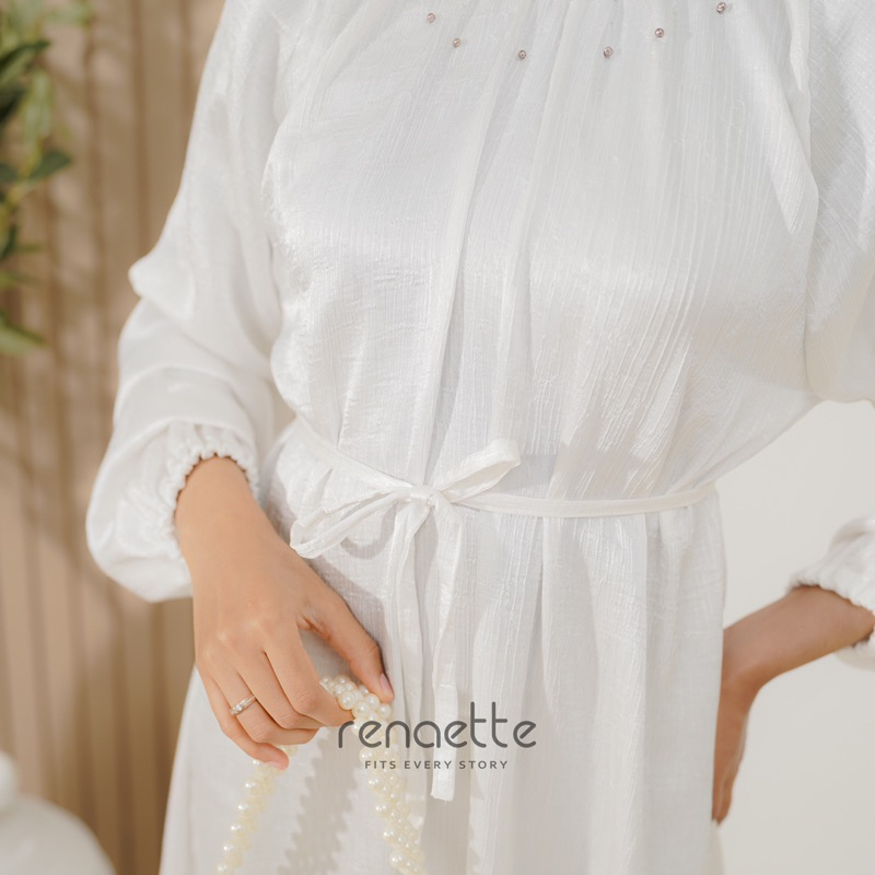 Renaette - HANA DRESS - Dress Kondangan - Gamis Payet - Dress Simpel Wanita - Dress Silk Lebaran