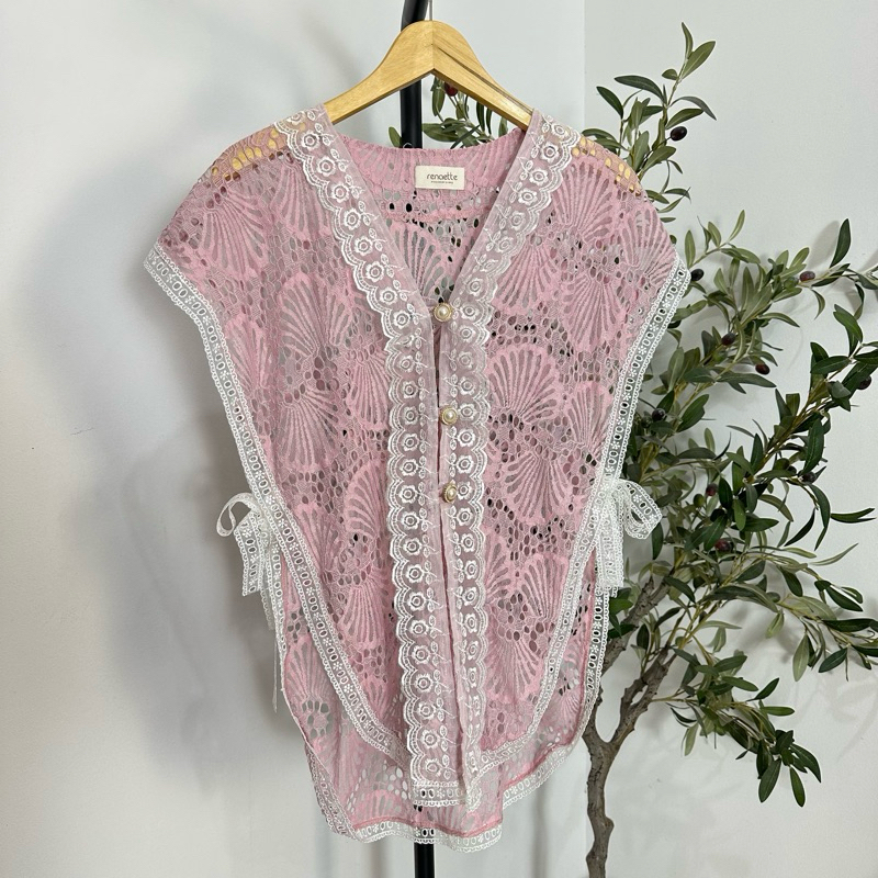 Renaette - LUNA VEST - Brukat Rompi - Outer Vest Kondangan - Lace Brokat Premium - Outer Kebaya Modern
