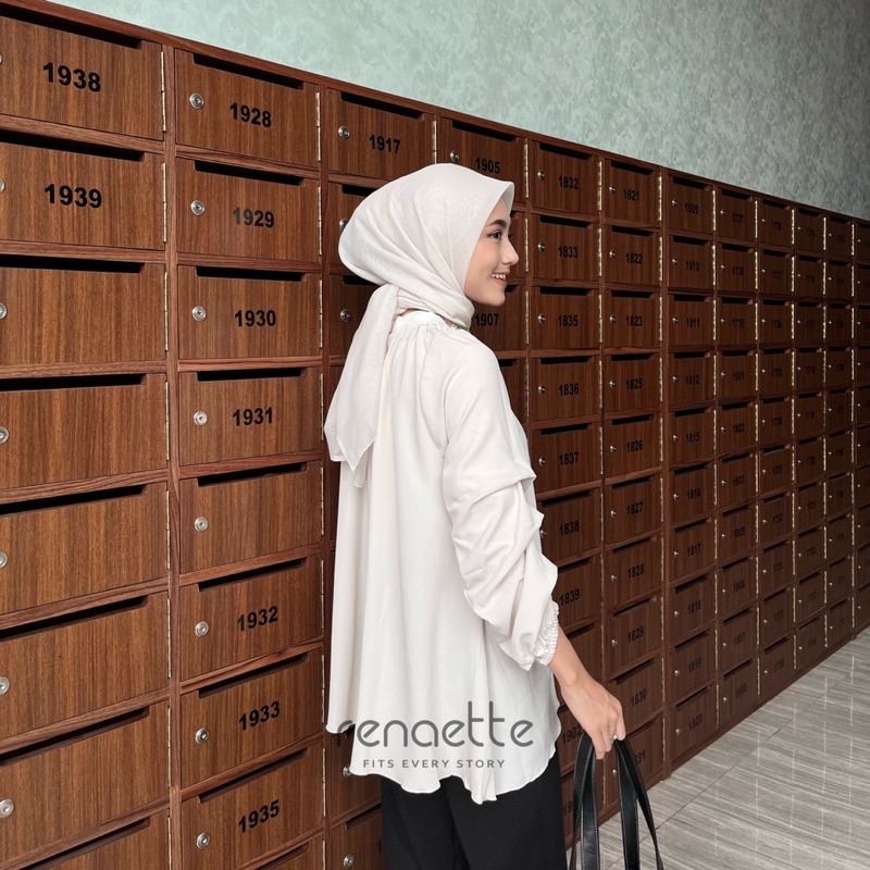 renaette - pinkan top | blouse wanita | atasan wanita | blouse karet | blouse lengan ruffle