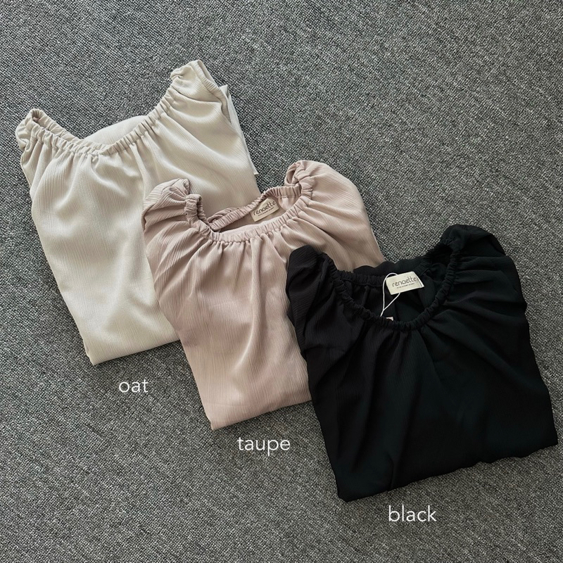 renaette - pinkan top | blouse wanita | atasan wanita | blouse karet | blouse lengan ruffle