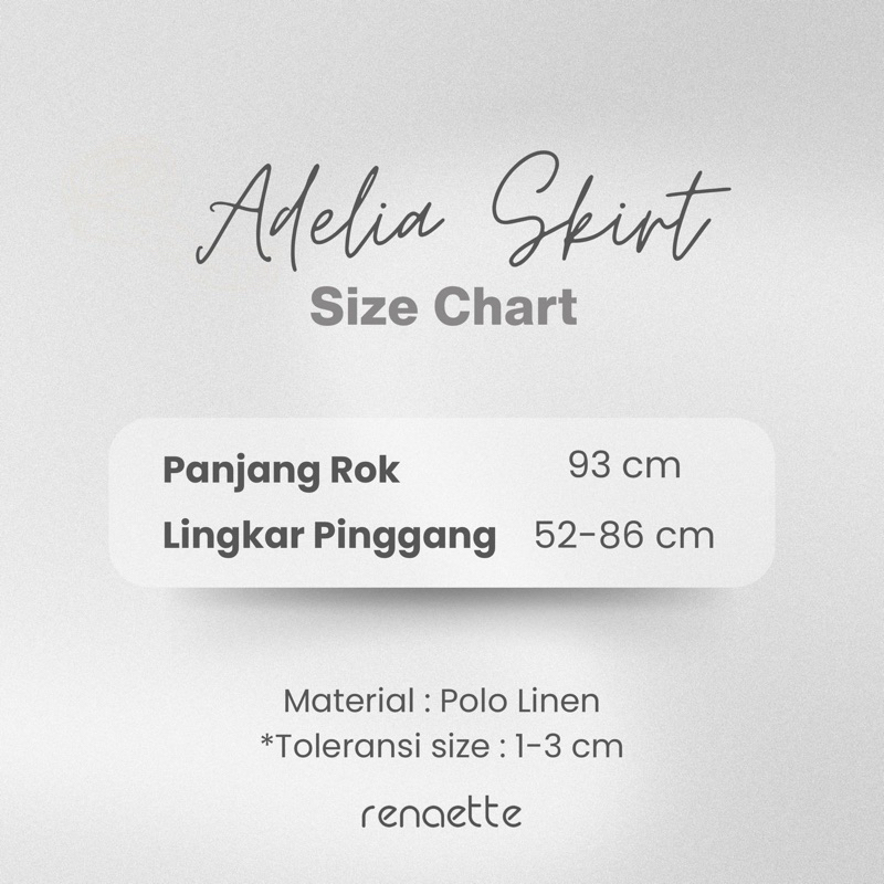 Renaette - ADELIA SKIRT - Bawahan - Rok Susun Korean Style - Ruffle Skirt - Rok Kerja Panjang Wanita