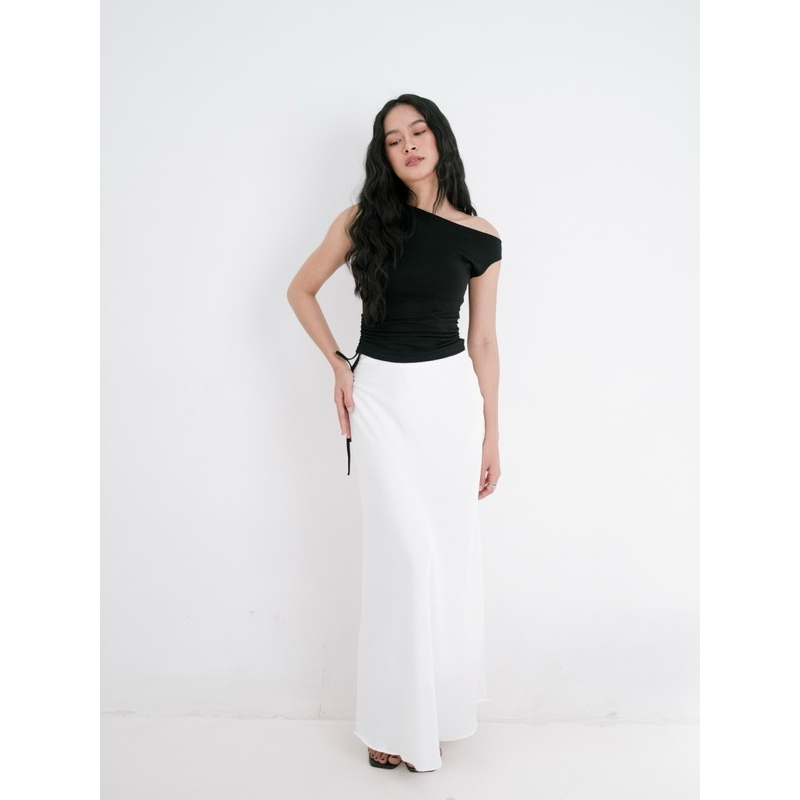 Renaette - KAIA SKIRT - Bawahan - Rok Satin Full Furing - Silk Premium - Satin Panjang - Rok Silky Maxi